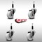 Service Caster 3'' SS Nylon Wheel Swivel 7/8'' Expanding Stem Caster Set, 4PK SCC-SSEX20S314-NYS-78-4 - alternate 4